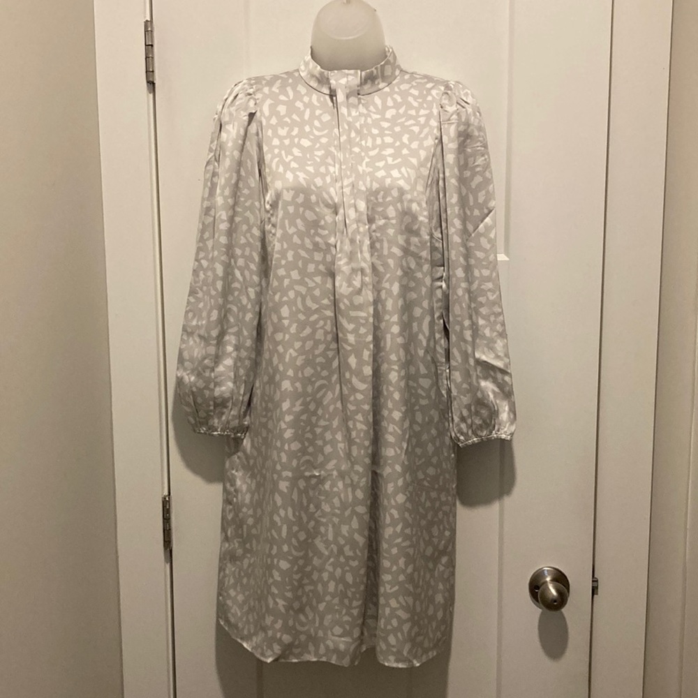 Animal Print Twist NeckShift Dress 👗,size-XS, lined,long sleeve